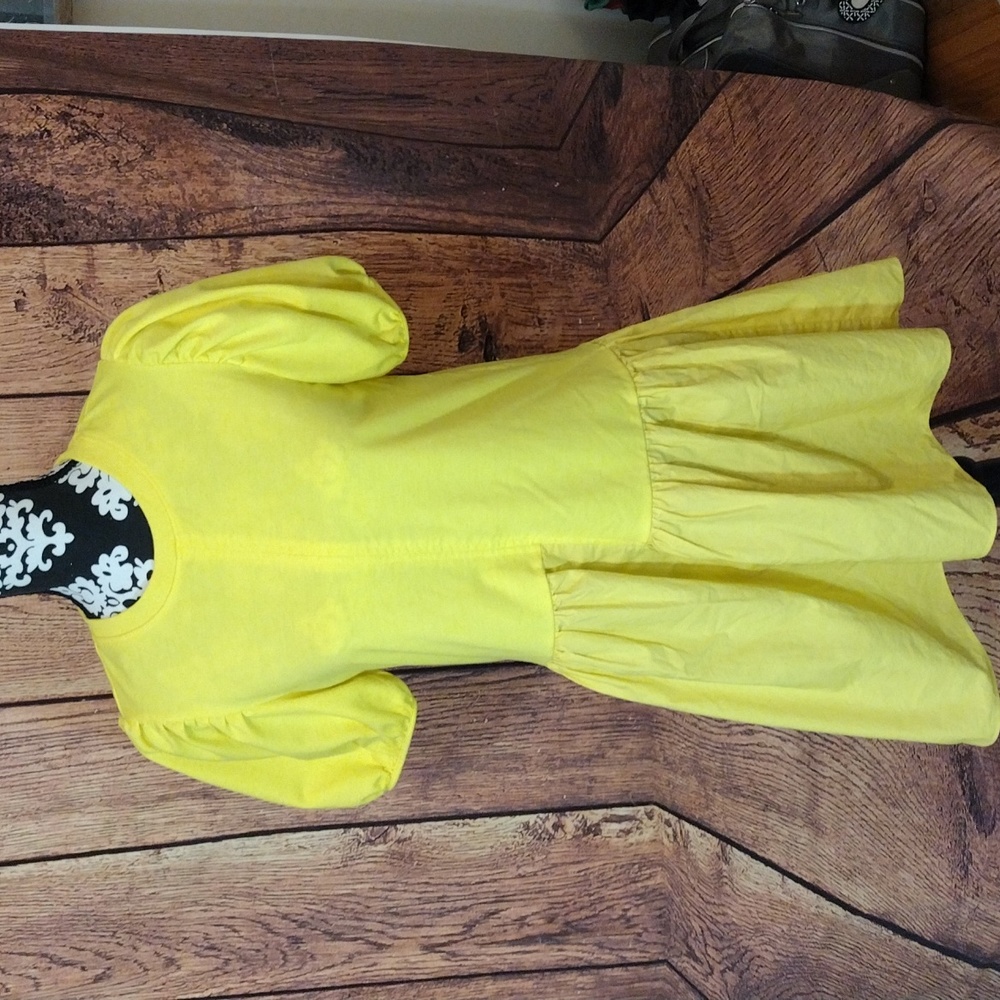 EUC English Factory Asymmetrical Yellow Dress